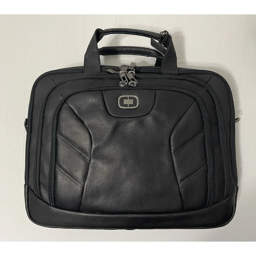 NWT OGIO Dividend Messenger 417017 Black Columbian‎ Leather Professional